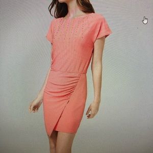 Embellished blouson dress